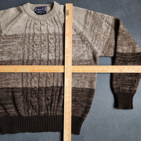 Vintage Barnaby Brown Acrylic Knit Grandpa Sweater Large - Picture 5 of 6